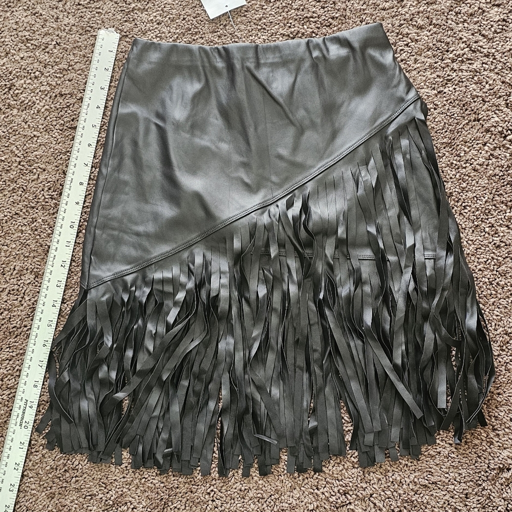 Forever 21 Dark Gray Fringe Mini Skirt